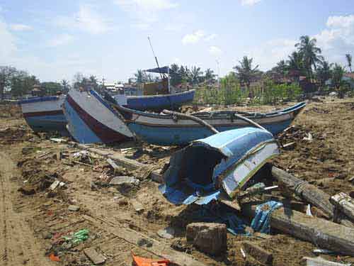 Boats destroyed